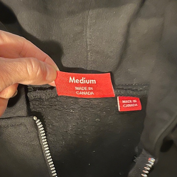 Supreme Zip Up Black Hoodie Mens M - Picture 2 of 3